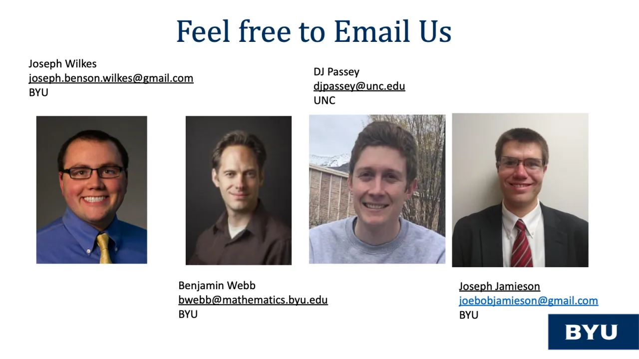 Slide 3: Feel free to email us: team contact details