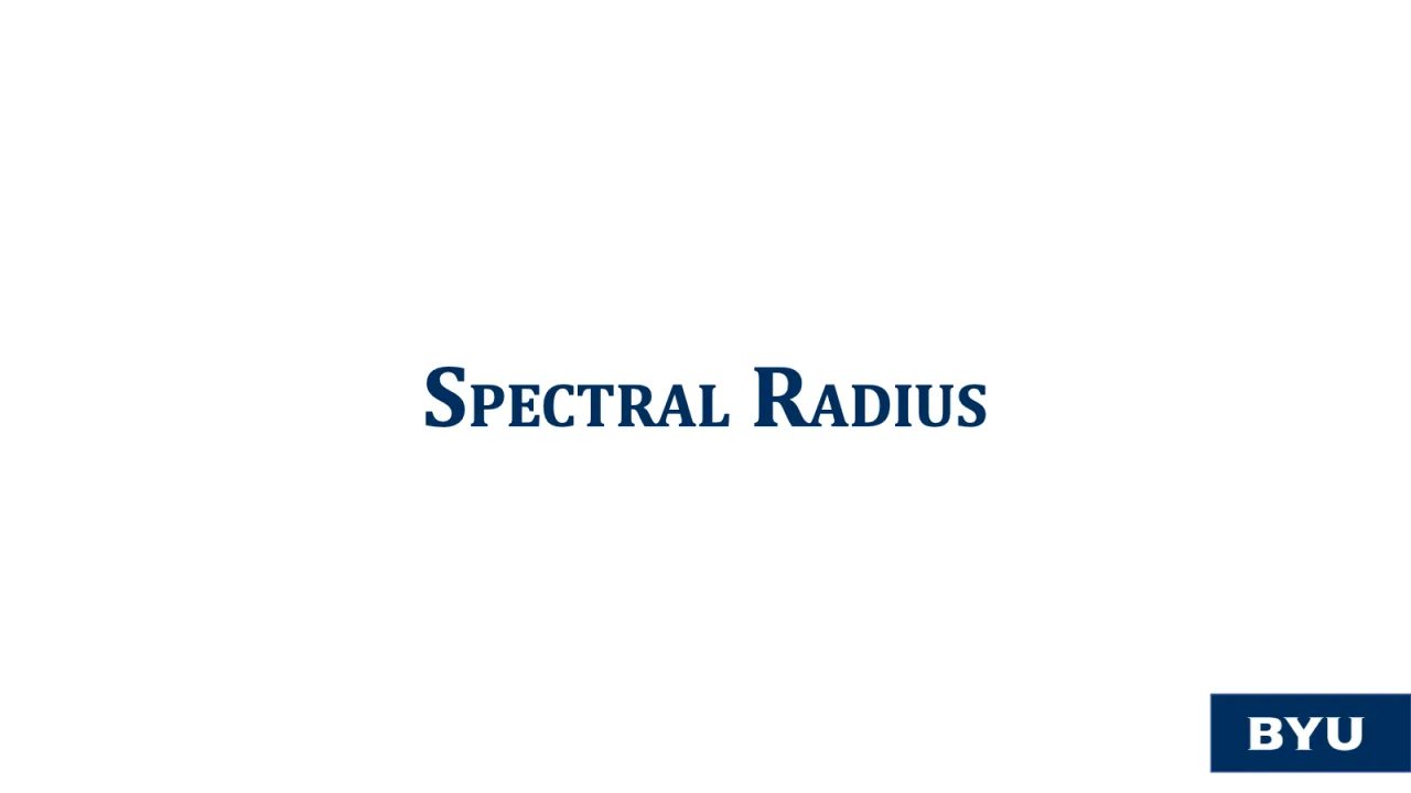 Slide 28: Spectral radius