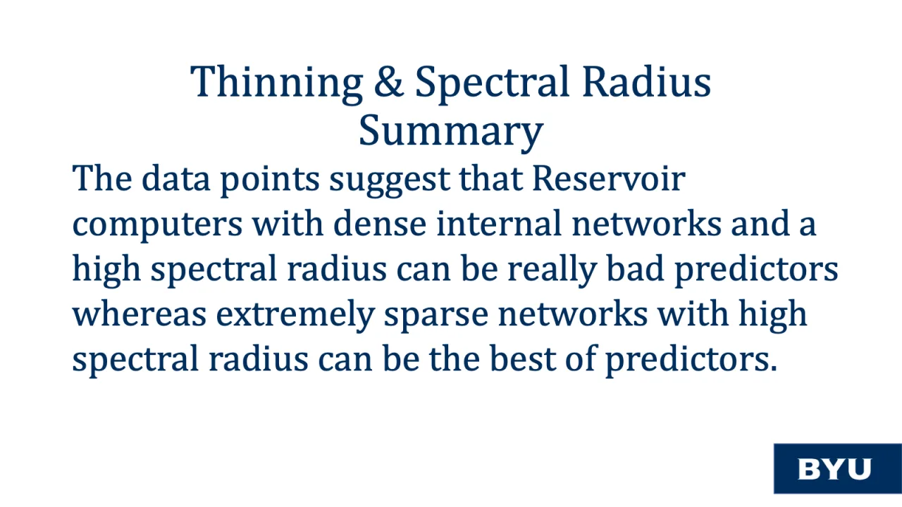 Slide 32: Thinning and spectral radius: summary