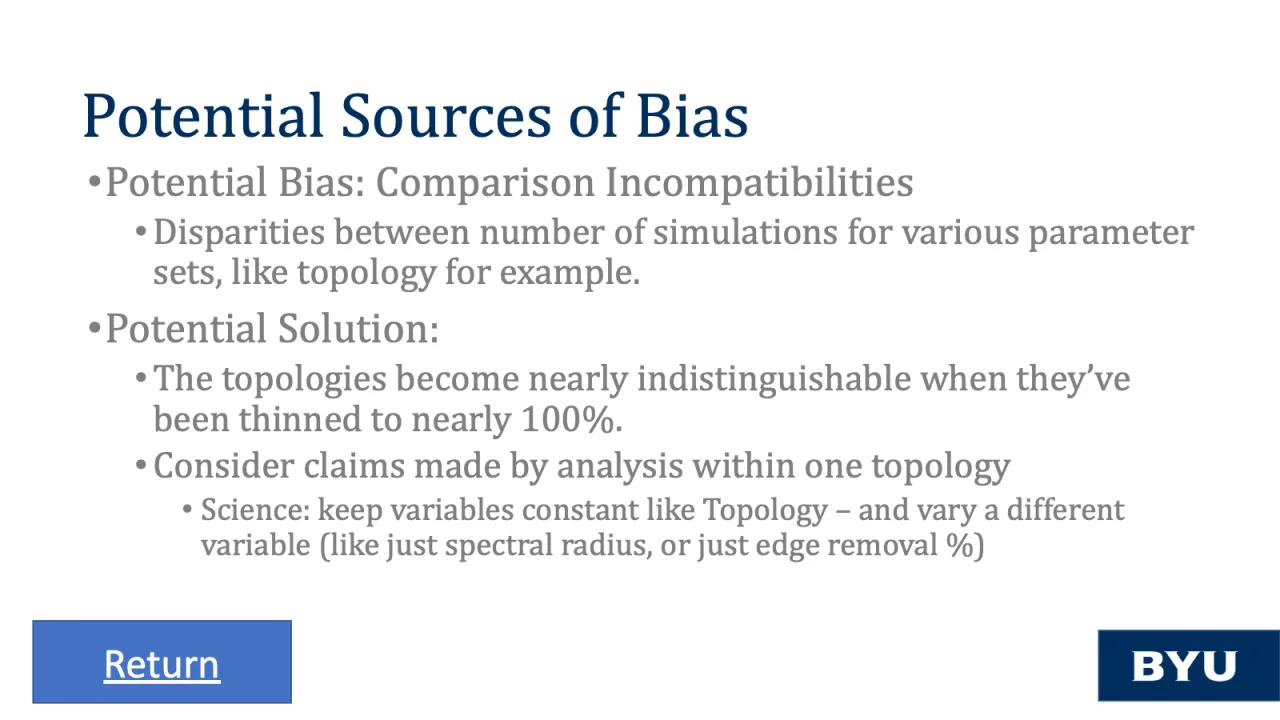 Slide 49: Potential sources of bias: comparison incompatibilities